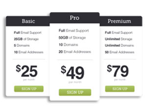 Web Hosting-Upgrade Plans